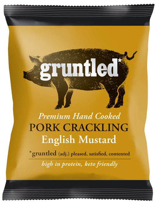 Gruntled Pork Crackling English Mustard 20x35g