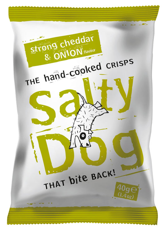 Salty Dog - Strong Cheddar & Onion 24x40g