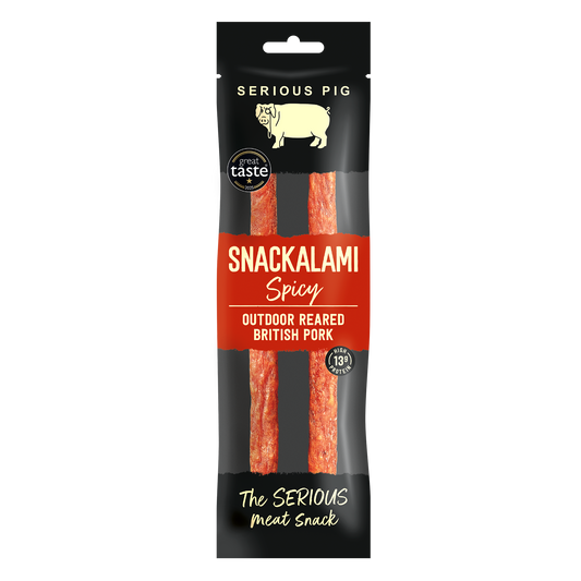 Serious Pig Snackalami 'Spicy' 2 per pack 30g
